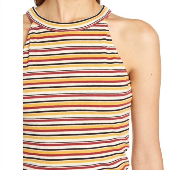 1. State Tops - 1.STATE
Ribbed Striped Tank Top In Soft Ecru